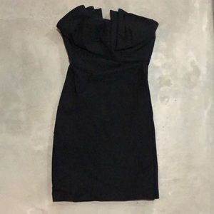 Black Strapless Cocktail Dress
